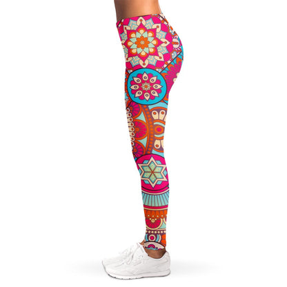Retro Bohemian Mandala Pattern Print Women's Leggings