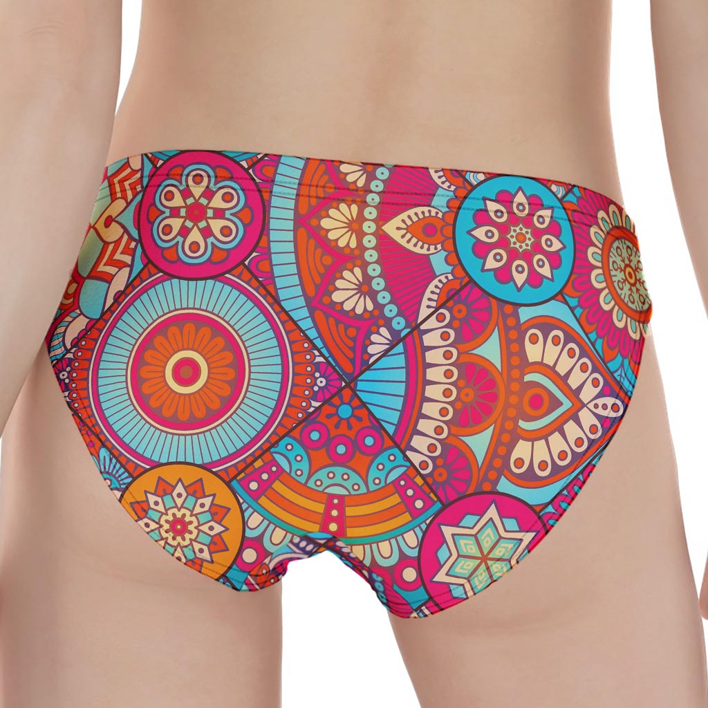 Retro Bohemian Mandala Pattern Print Women's Panties