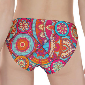 Retro Bohemian Mandala Pattern Print Women's Panties