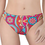 Retro Bohemian Mandala Pattern Print Women's Thong