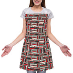 Retro Cassette Tape Pattern Print Adjustable Apron