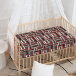 Retro Cassette Tape Pattern Print Baby Crib Sheet