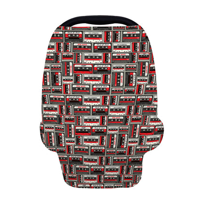 Retro Cassette Tape Pattern Print Baby Seat Cover