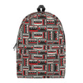 Retro Cassette Tape Pattern Print School Backpack