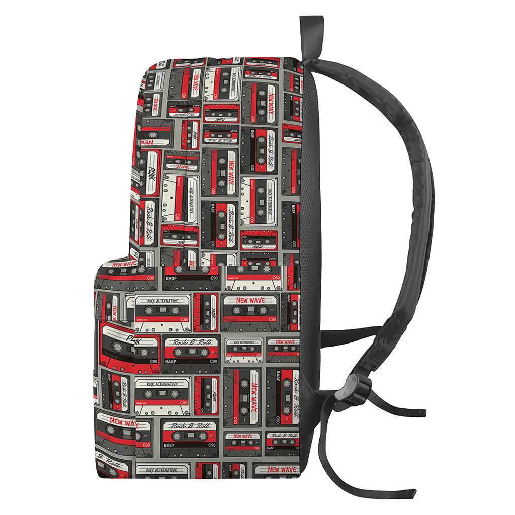 Retro Cassette Tape Pattern Print Backpack