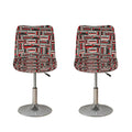 Retro Cassette Tape Pattern Print Bar Stool Covers