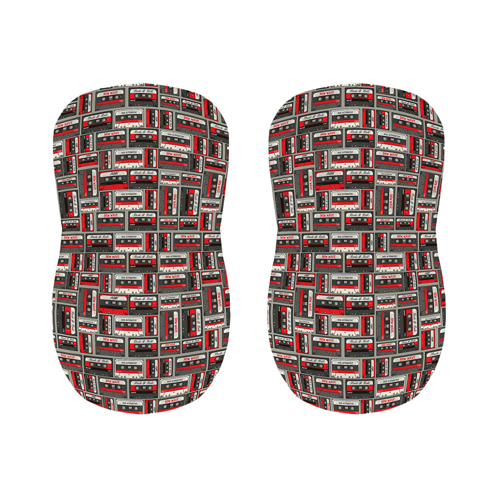 Retro Cassette Tape Pattern Print Bar Stool Covers