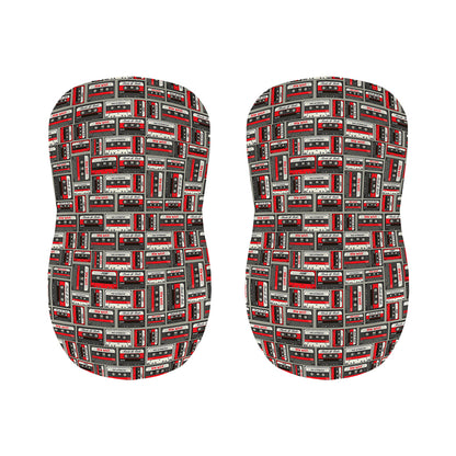 Retro Cassette Tape Pattern Print Bar Stool Covers