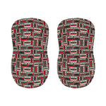 Retro Cassette Tape Pattern Print Bar Stool Covers