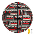 Retro Cassette Tape Pattern Print Basketball
