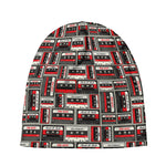 Retro Cassette Tape Pattern Print Beanie