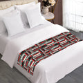 Retro Cassette Tape Pattern Print Bed Runner