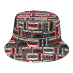 Retro Cassette Tape Pattern Print Bucket Hat