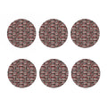 Retro Cassette Tape Pattern Print Coaster Set