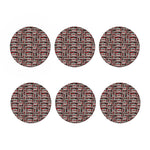 Retro Cassette Tape Pattern Print Coaster Set