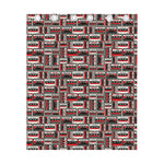 Retro Cassette Tape Pattern Print Curtain