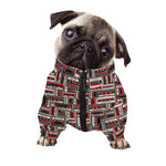Retro Cassette Tape Pattern Print Dog Zip Up Jacket