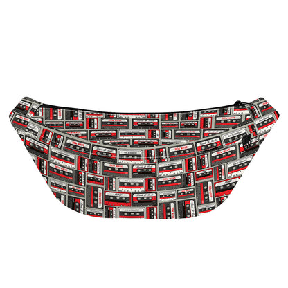 Retro Cassette Tape Pattern Print Fanny Pack