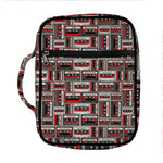 Retro Cassette Tape Pattern Print Front Pocket Bible Bag