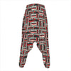 Retro Cassette Tape Pattern Print Hammer Pants