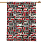 Retro Cassette Tape Pattern Print House Flag