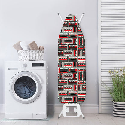 Retro Cassette Tape Pattern Print Ironing Board Cover