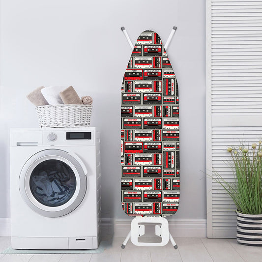 Retro Cassette Tape Pattern Print Ironing Board Cover