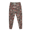 Retro Cassette Tape Pattern Print Jogger Pants