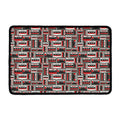 Retro Cassette Tape Pattern Print Kitchen Mat