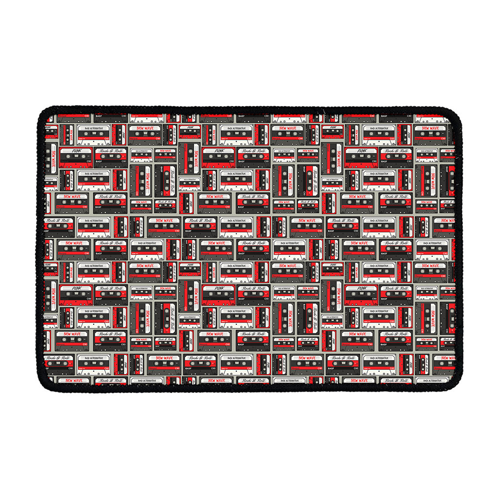 Retro Cassette Tape Pattern Print Kitchen Mat