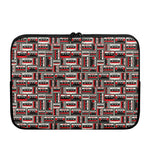 Retro Cassette Tape Pattern Print Laptop Sleeve