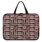 Retro Cassette Tape Pattern Print Laptop Sleeve With Handle