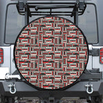 Retro Cassette Tape Pattern Print Leather Spare Tire Cover