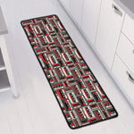 Retro Cassette Tape Pattern Print Long Kitchen Mat