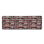 Retro Cassette Tape Pattern Print Long Kitchen Mat