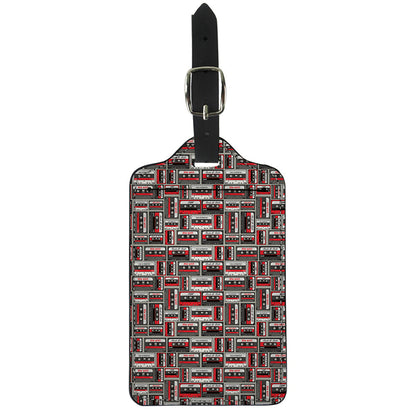 Retro Cassette Tape Pattern Print Luggage Tag
