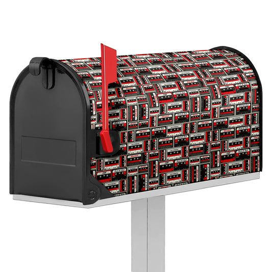 Retro Cassette Tape Pattern Print Mailbox Cover