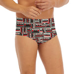 Retro Cassette Tape Pattern Print Men's Briefs