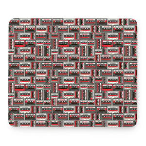 Retro Cassette Tape Pattern Print Mouse Pad