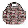 Retro Cassette Tape Pattern Print Neoprene Lunch Bag