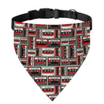 Retro Cassette Tape Pattern Print Over The Collar Dog Bandana