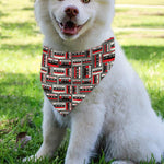 Retro Cassette Tape Pattern Print Over The Collar Dog Bandana