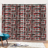 Retro Cassette Tape Pattern Print Pencil Pleat Curtains