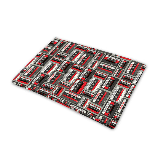 Retro Cassette Tape Pattern Print Pet Cooling Mat Cover