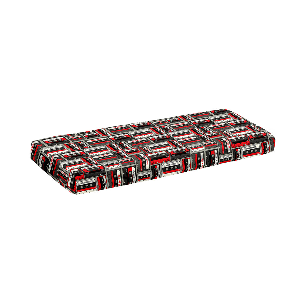 Retro Cassette Tape Pattern Print Piano Keyboard Cover
