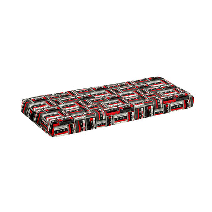 Retro Cassette Tape Pattern Print Piano Keyboard Cover