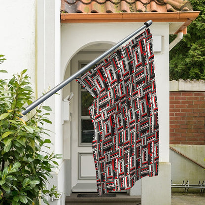 Retro Cassette Tape Pattern Print Polyester Flag