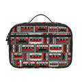 Retro Cassette Tape Pattern Print Portable Lunch Bag