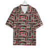 Retro Cassette Tape Pattern Print Rayon Hawaiian Shirt