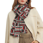 Retro Cassette Tape Pattern Print Scarf